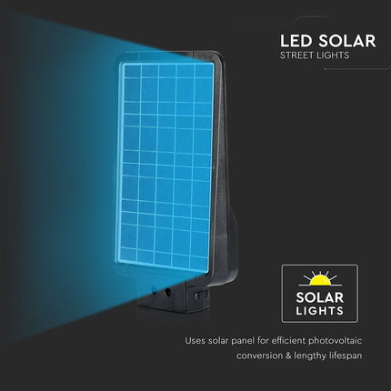 Candeeiro de rua LED solar de 1600lm, sensor de movimento, 6000K