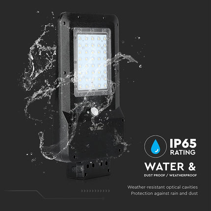 Candeeiro de rua LED solar de 1600lm, sensor de movimento, 6000K