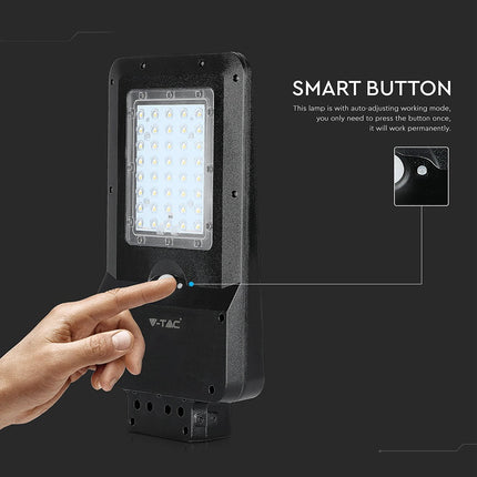 Candeeiro de rua LED solar de 1600lm, sensor de movimento, 6000K