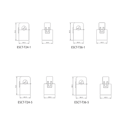 Bobina de transformador de corrente ESCT-T36 600A/5A, EASTRON