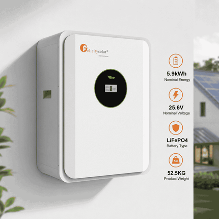 Bateria LiFePO4 de 5,9 kWh, 25,6 V, FLA24230-EU, Felicity Solar