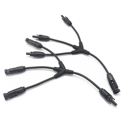Conector Y com cabo, MC4 paralelo 3-em-1, 1000V, IP67