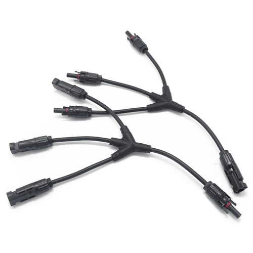 Conector Y com cabo, MC4 paralelo 3-em-1, 1000V, IP67
