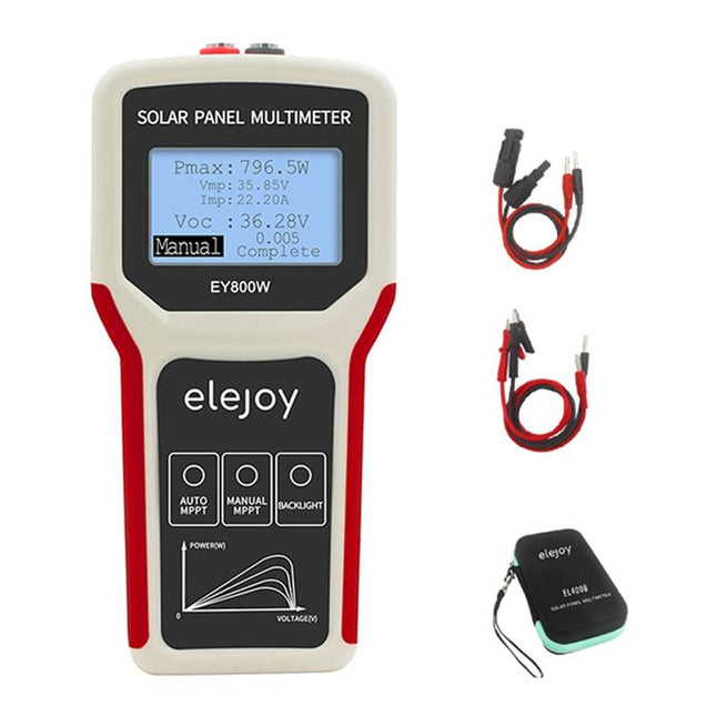 800W MPPT Multímetro Tester para Painéis Fotovoltaicos, Elejoy