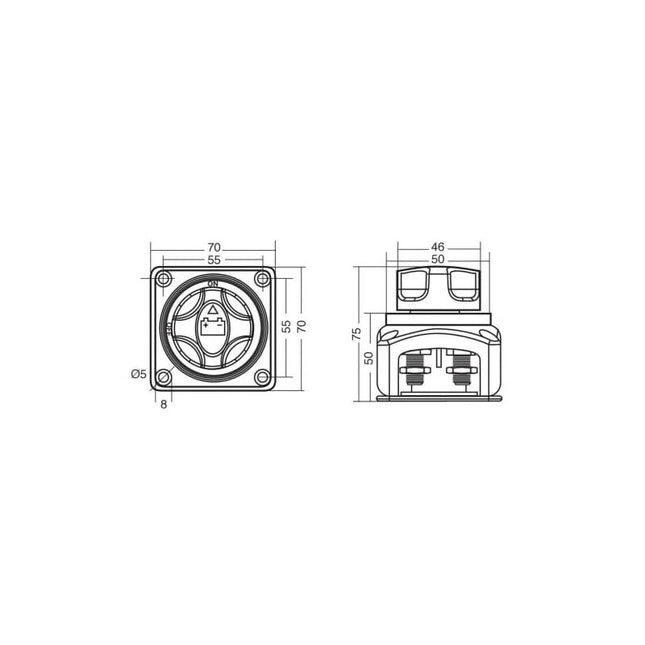200A DC Interruptor LIGAR/DESLIGAR