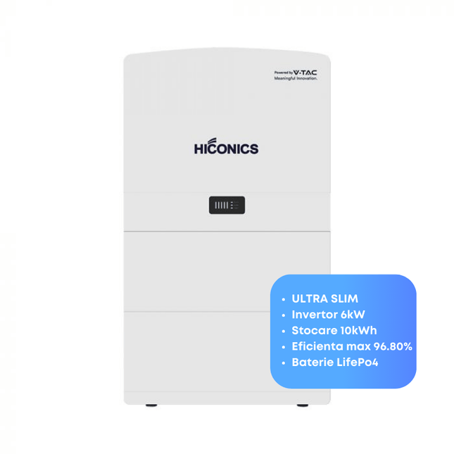 Inversor Tudo-em-Um de 6kW, Bateria de 10kWh, Híbrido, Hiconics
