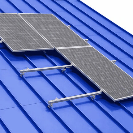 Kit de montagem para 9 painéis solares, numa única fila, do tipo sanduíche