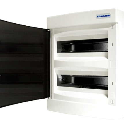 Quadro de fusíveis interior, 2 filas, 24Módulos DIN, Schrack