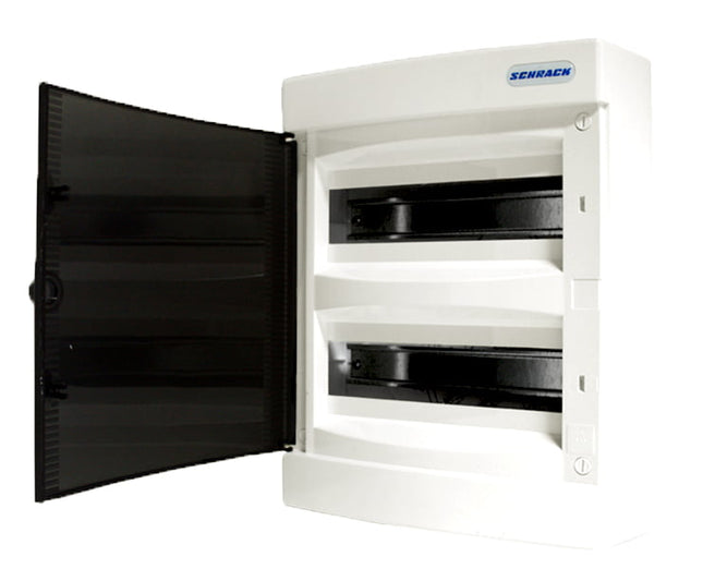 Quadro de fusíveis interior, 2 filas, 24Módulos DIN, Schrack