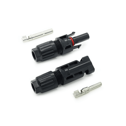 Par de conectores fotovoltaicos MC4, 1000V, IP67, 4–6 mm²