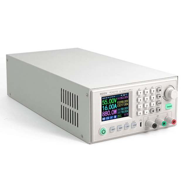 Fonte de alimentação de corrente contínua para laboratório, 0–60 V, 6 A, 360 W